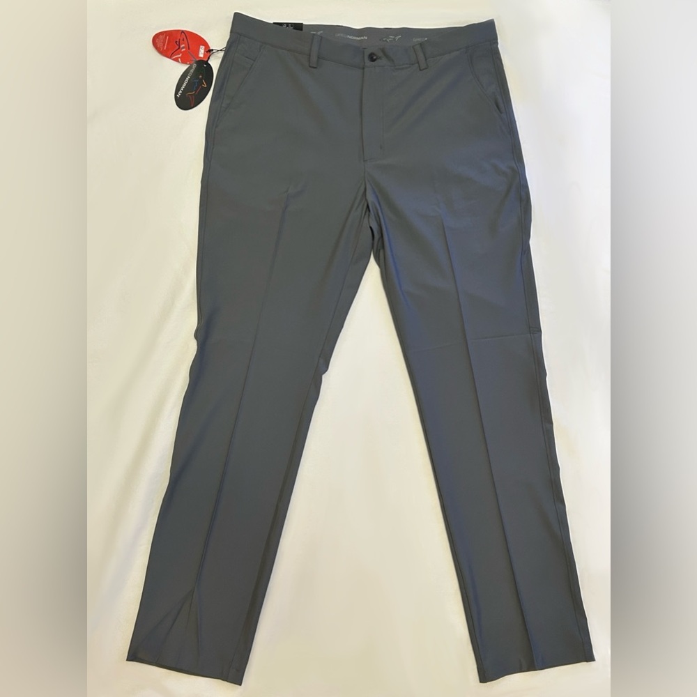 Greg Norman ML75 Stretch Gray Golf Pants 38x34 Performance Moisture-Wicking NWT